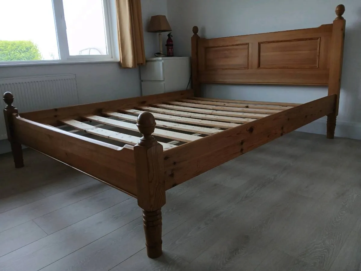 Solid pine King size bed