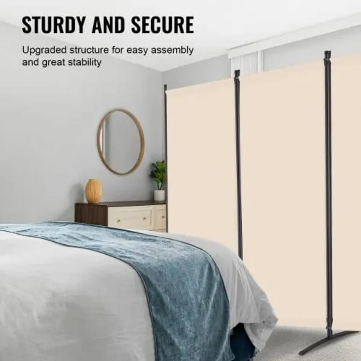 Room Divider, 4 Panels Room Divider, Folding Priva - Image 3
