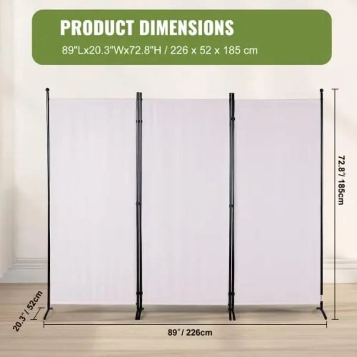 Room Divider, 6.1 ft Room Dividers and Folding Pri - Image 4