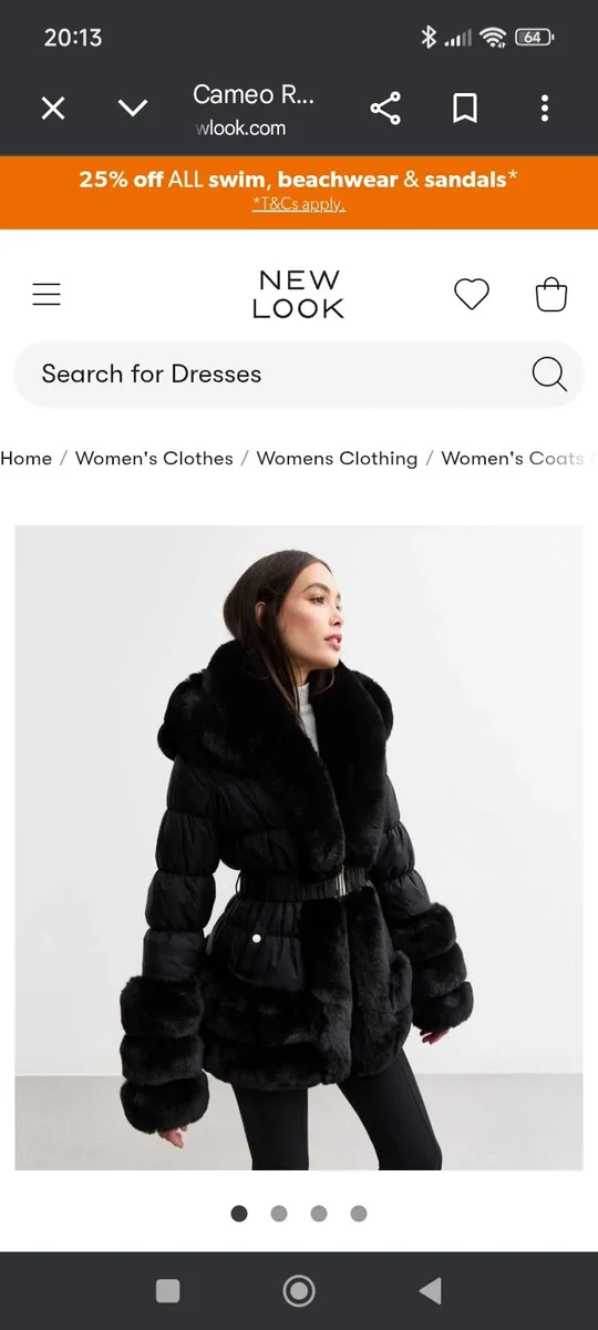 Ladies new look coat size 10 - Image 1