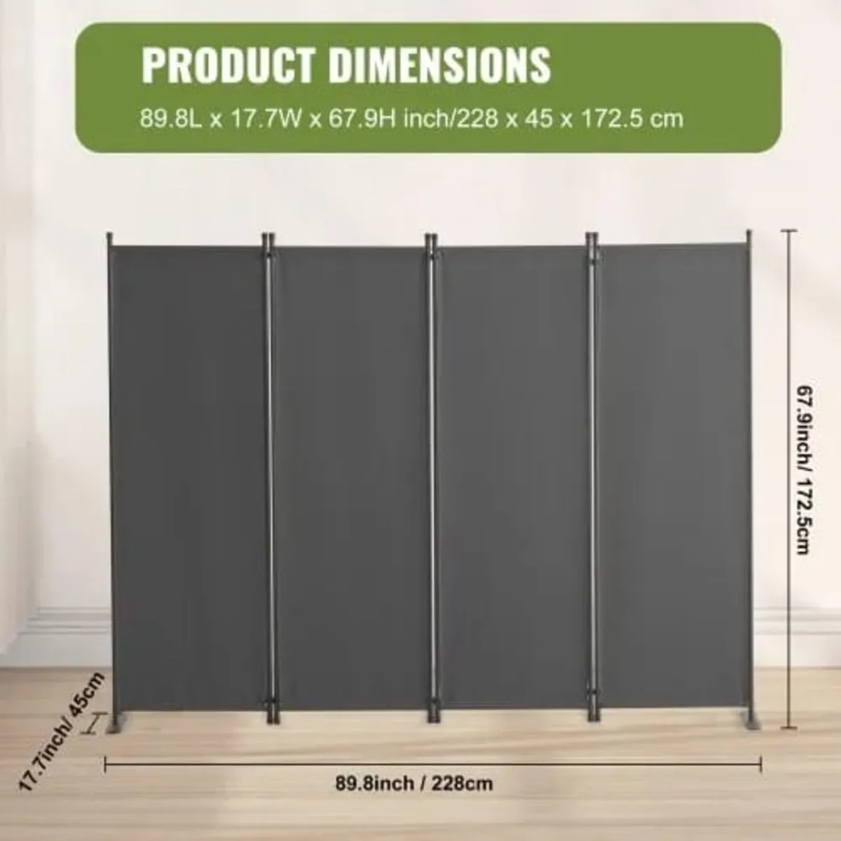 Room Divider, 4 Panel Room Dividers and Folding Pr - Image 2