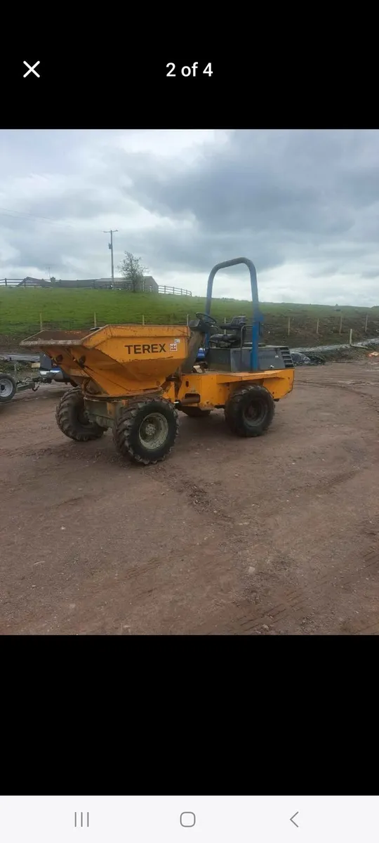 Terex 3 tonne swivel dumper - Image 2