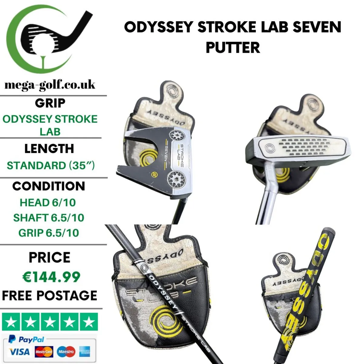 Odyssey Stroke Lab Seven Putter / 35" - Image 1