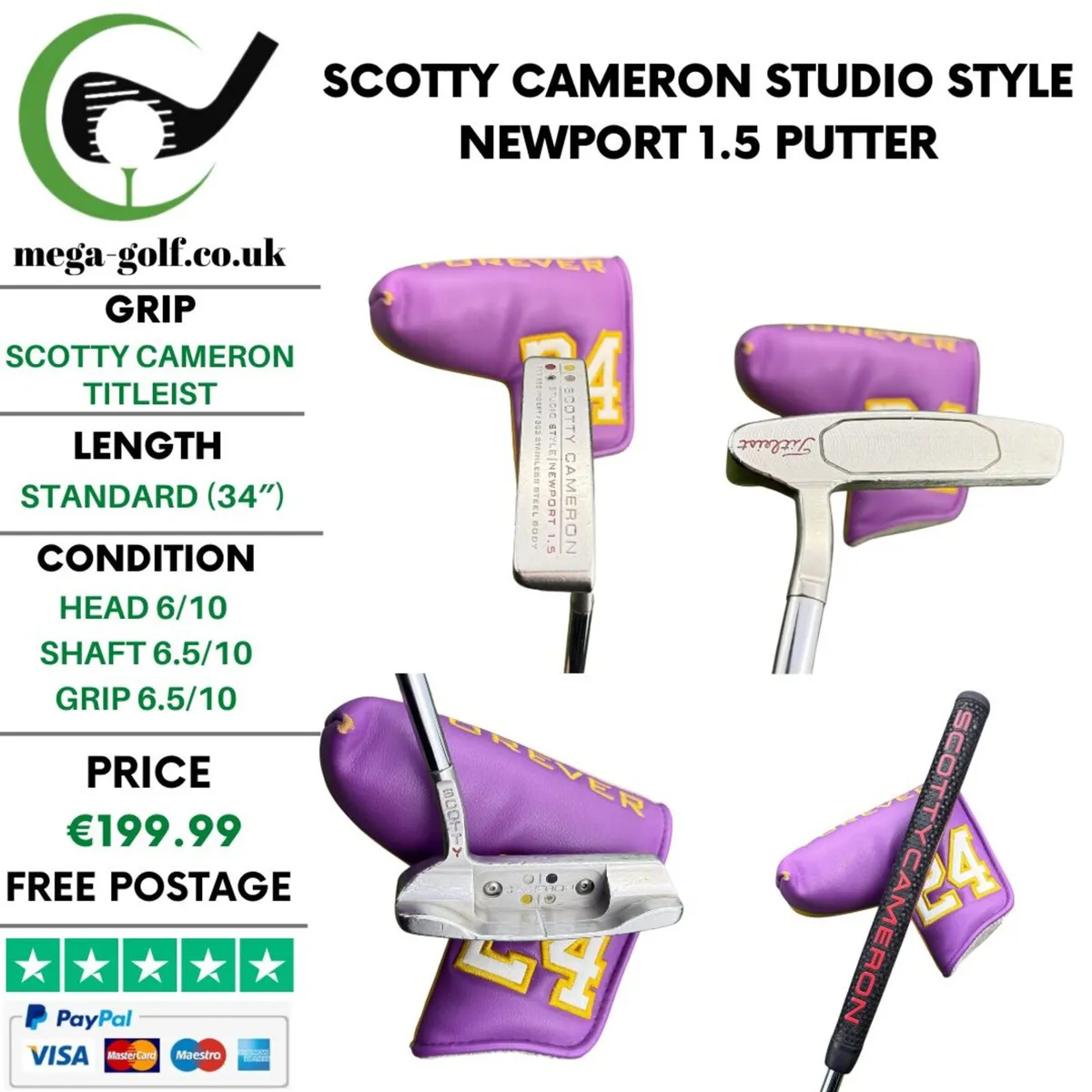 Scotty Cameron Studio Style Newport 1.5 Putter - Image 1