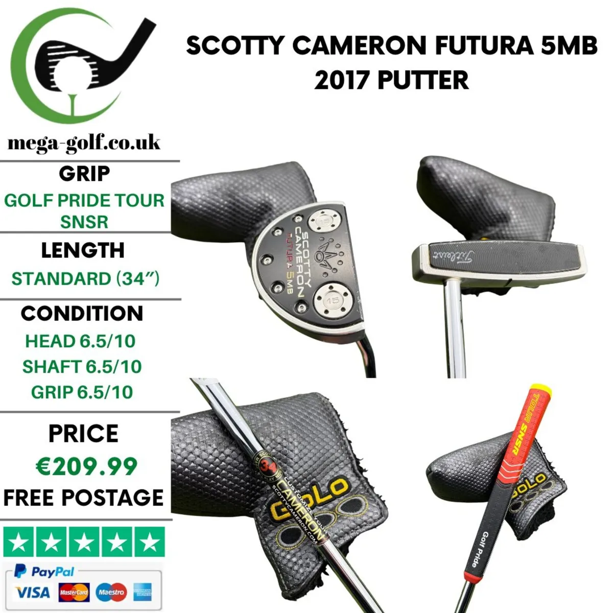 Scotty Cameron Futura 5MB 2017 Putter / 34" - Image 1
