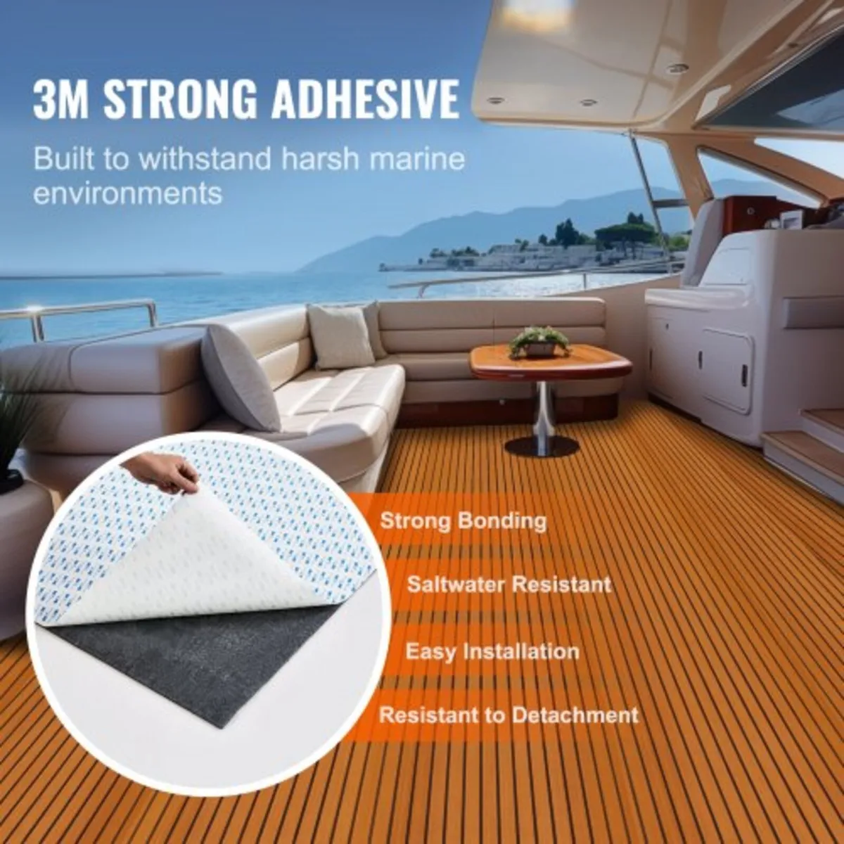 EVA Foam Boat Decking 240 x 116.8 cm, Non-Slip Sel - Image 2