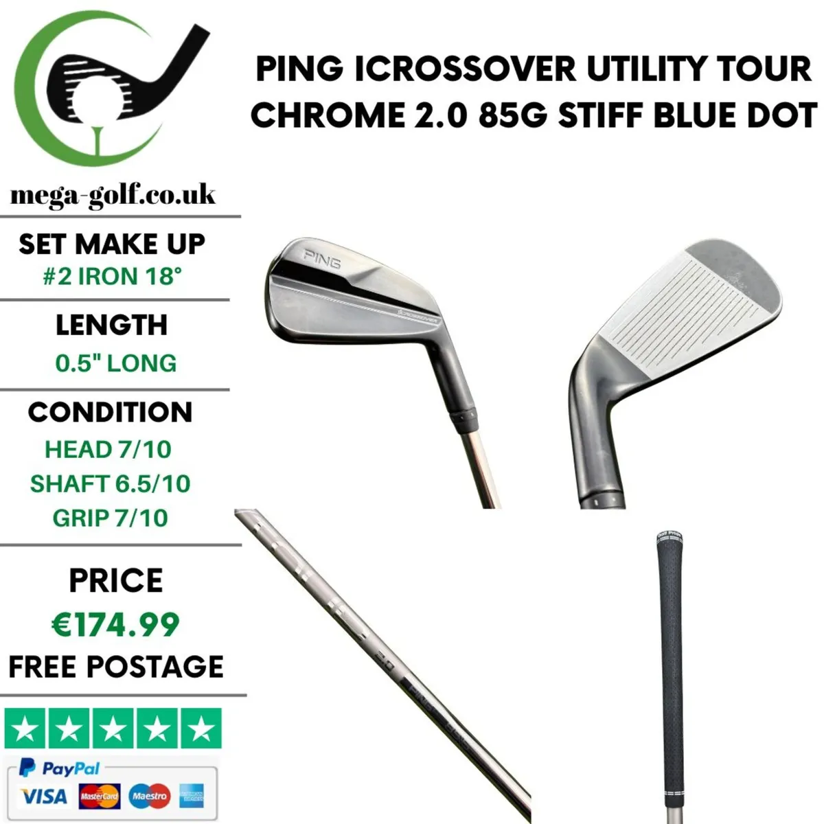 Ping iCrossover Utility #2 Iron 18° / Stiff - Image 1