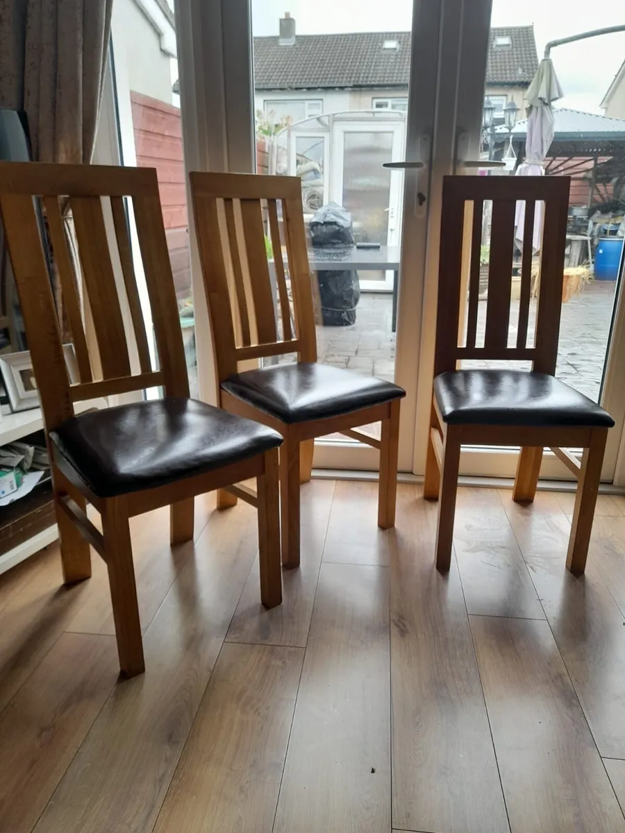 4 oak chairs