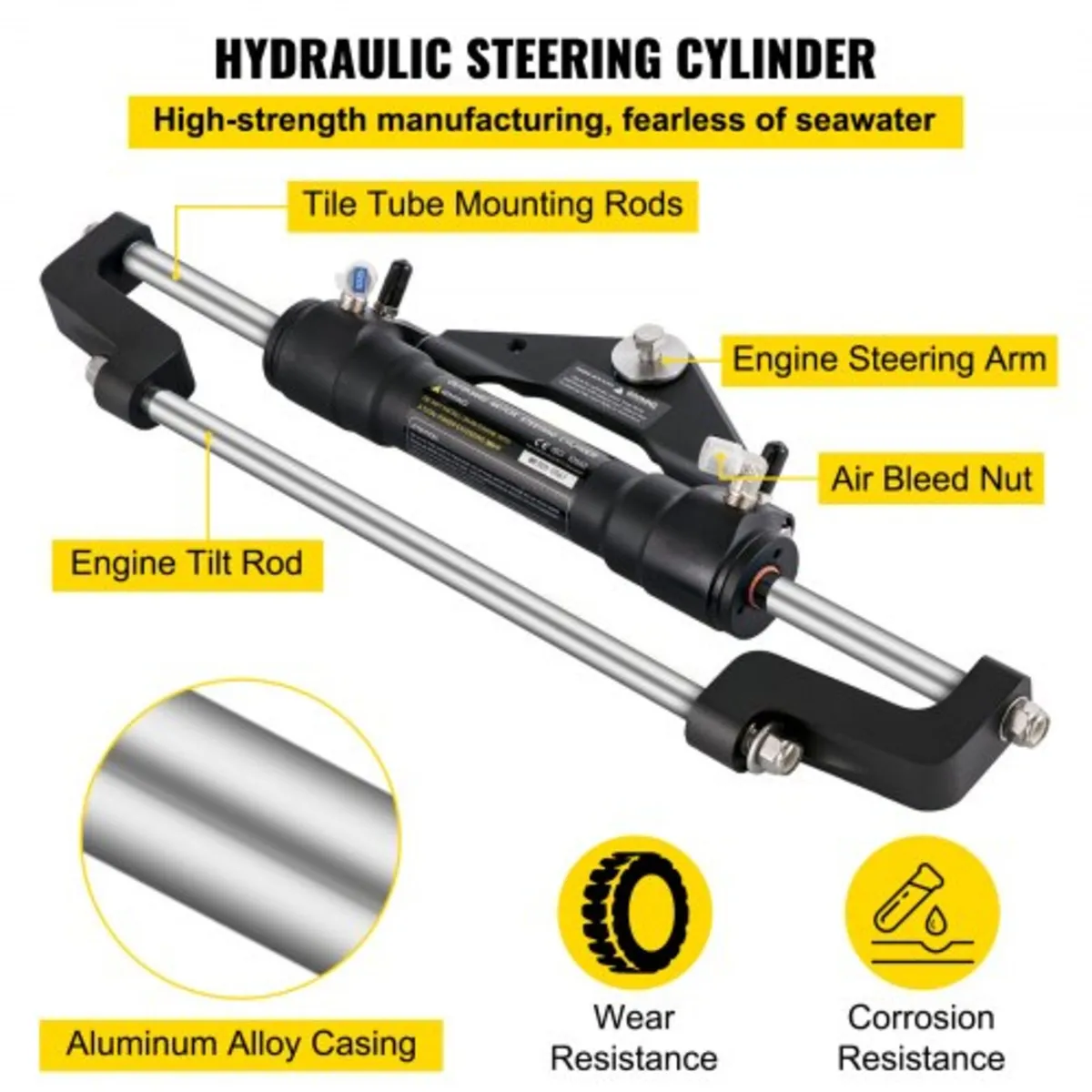 Hydraulic Boat Steering Kit, 300HP Hydraulic Steer - Image 4