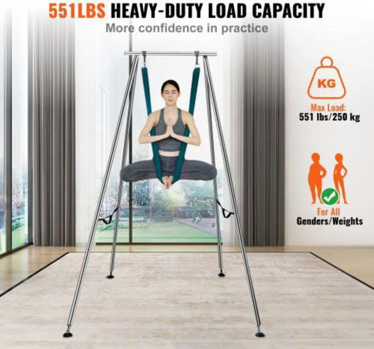 Aerial Yoga Frame & Yoga Hammock, 9.67 ft Height P - Image 4