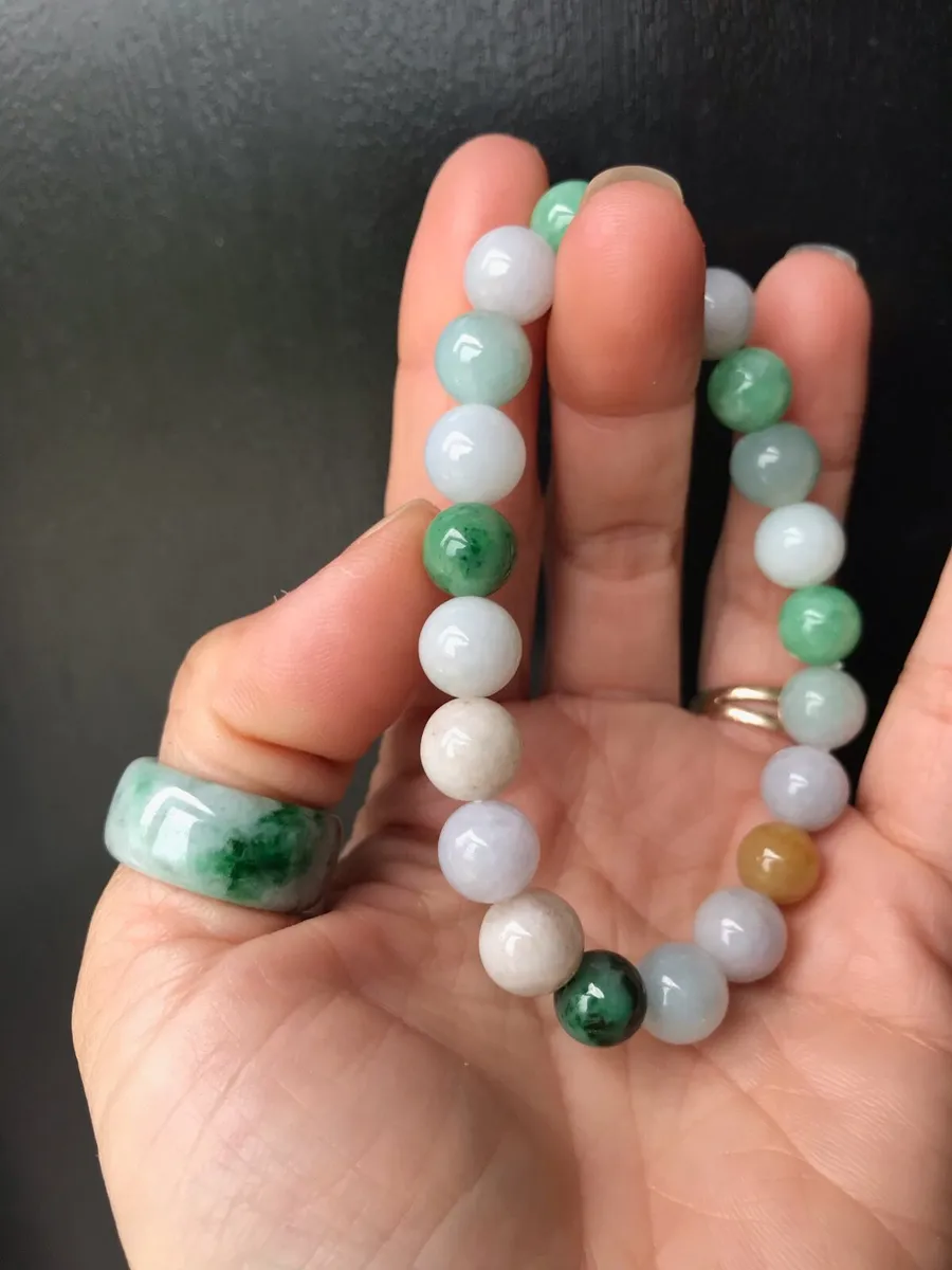 Certified- Grade A Burma Jadeite Jade  Multi-Color - Image 1