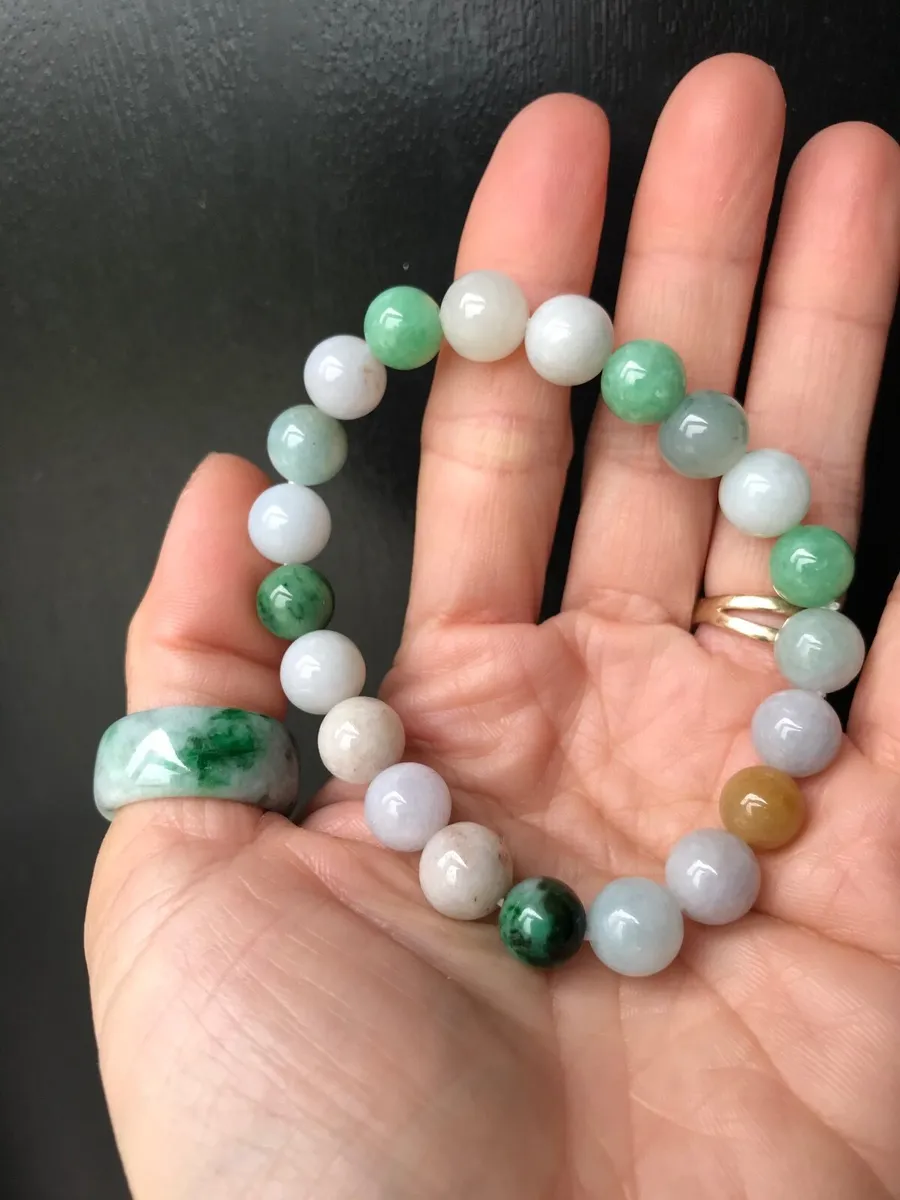 Certified- Grade A Burma Jadeite Jade  Multi-Color - Image 2
