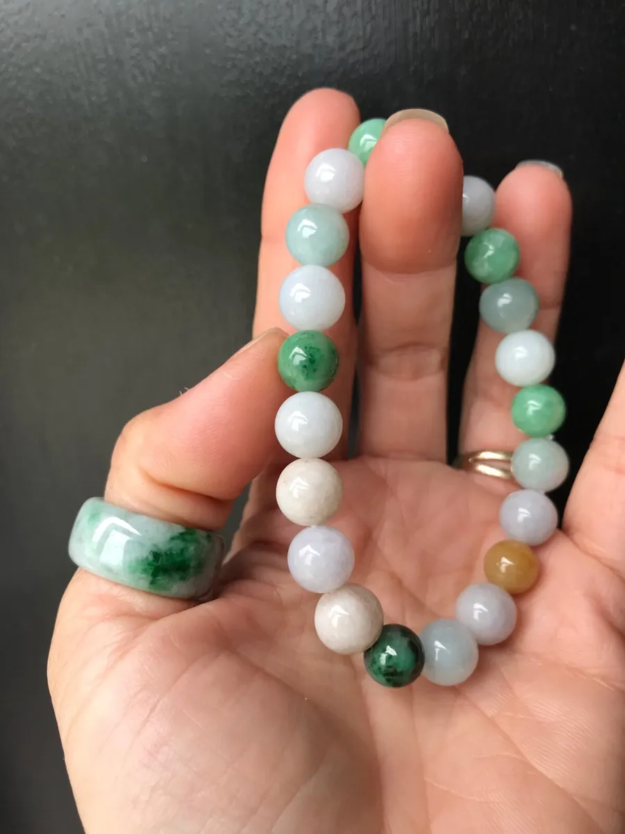 Certified- Grade A Burma Jadeite Jade  Multi-Color - Image 3