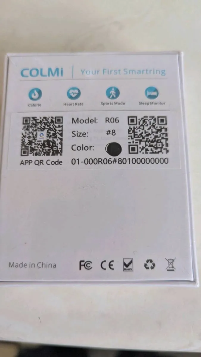 Brand New COLMI Smart Ring R06 – Size 8 - Image 2