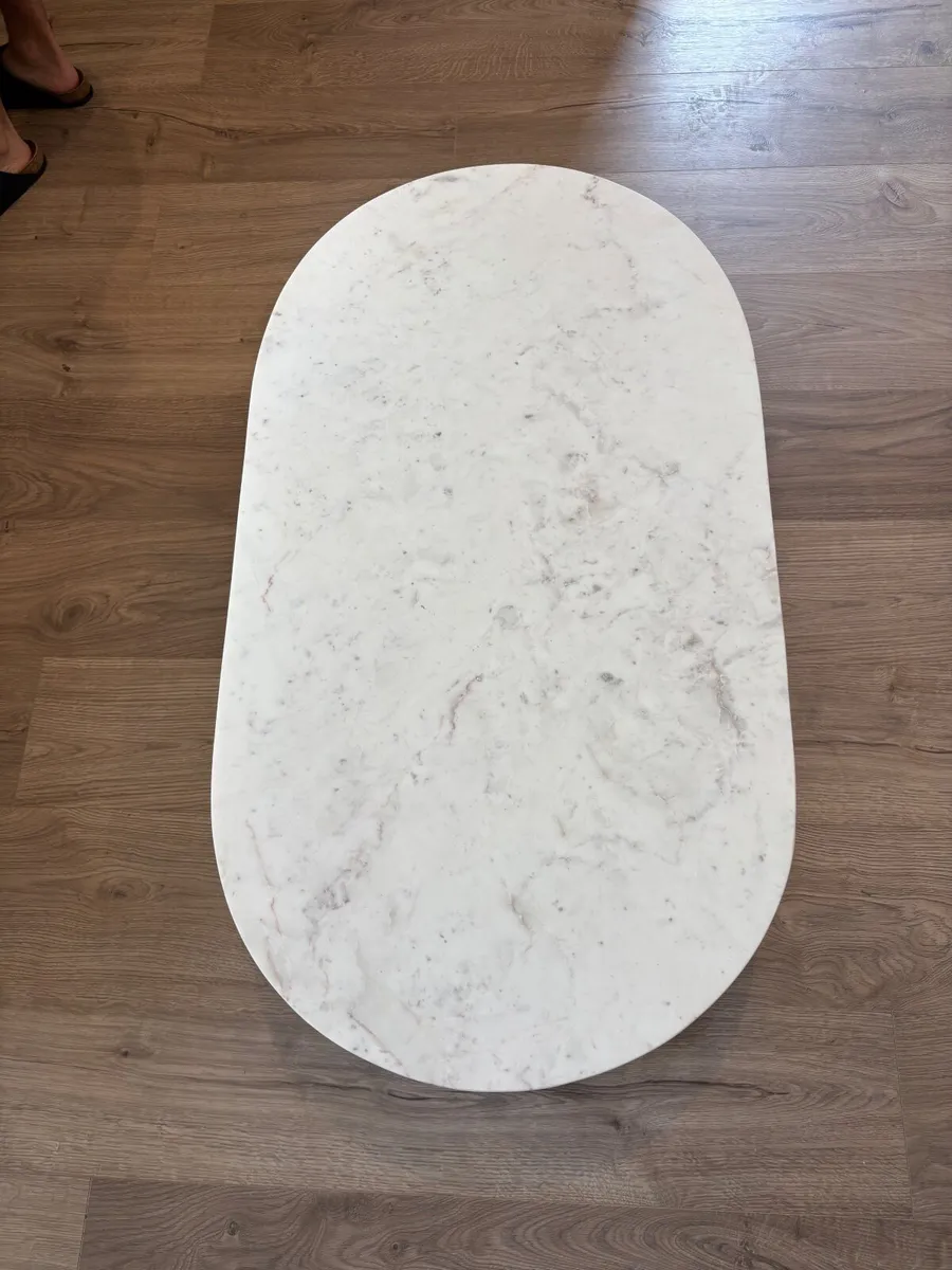 Marble and Brass Coffee Table - Image 2