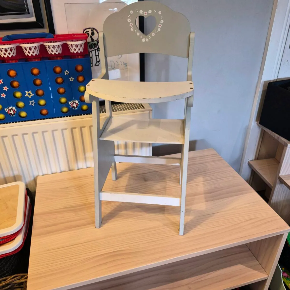Wooden dollhouse highchair