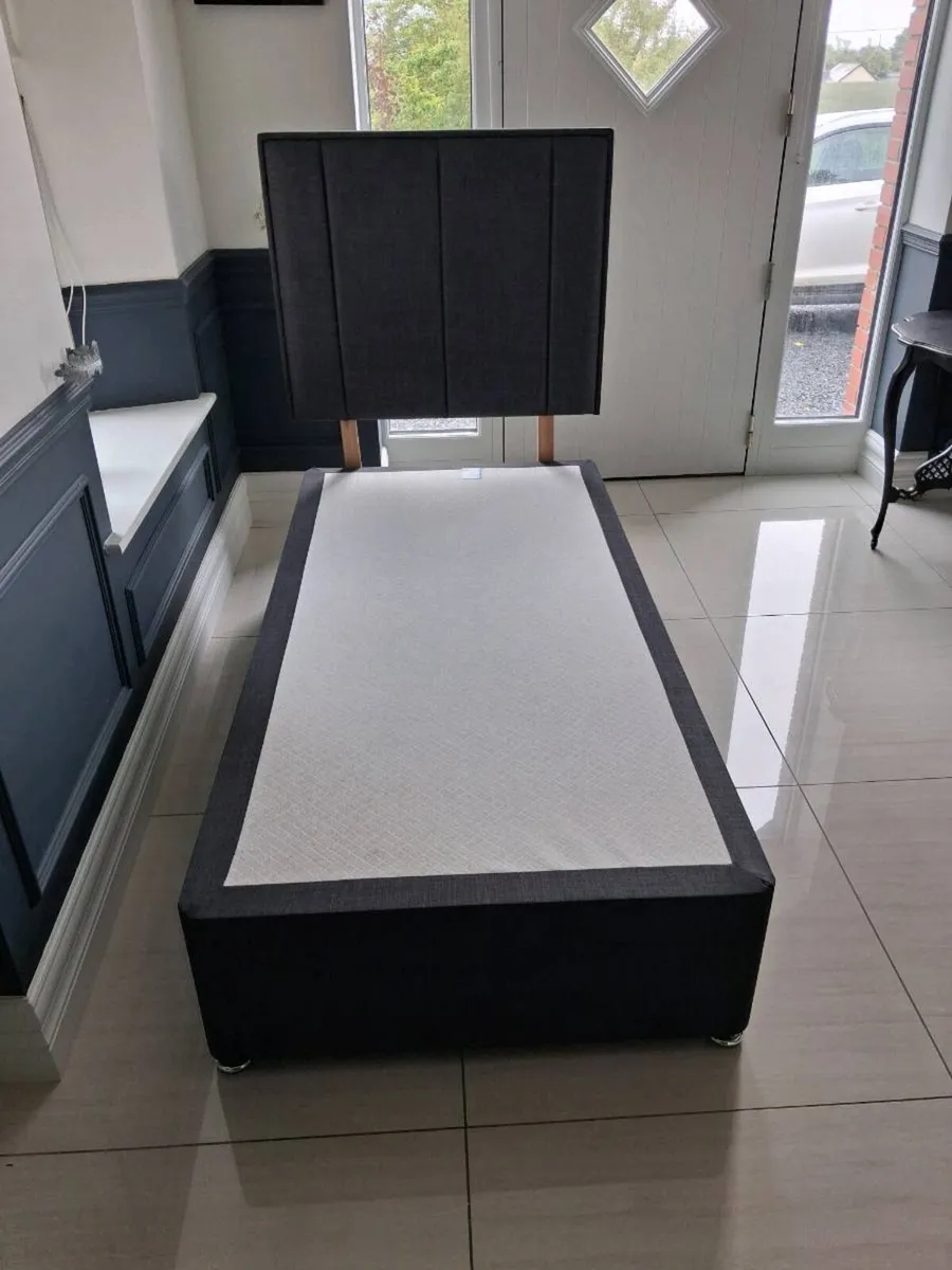 Black single divan bed