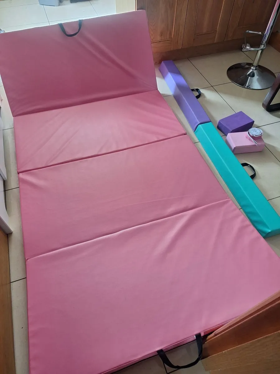 Gymnastics Mat and Balance Beam - Image 1
