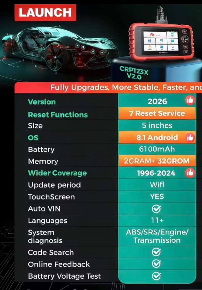 Launch 123x car diagnostics tool NEW - Image 3