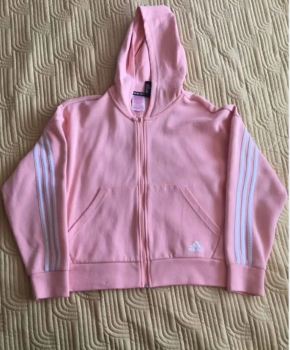 Adidas Peach Hoodie Age 13-14 years - Image 1