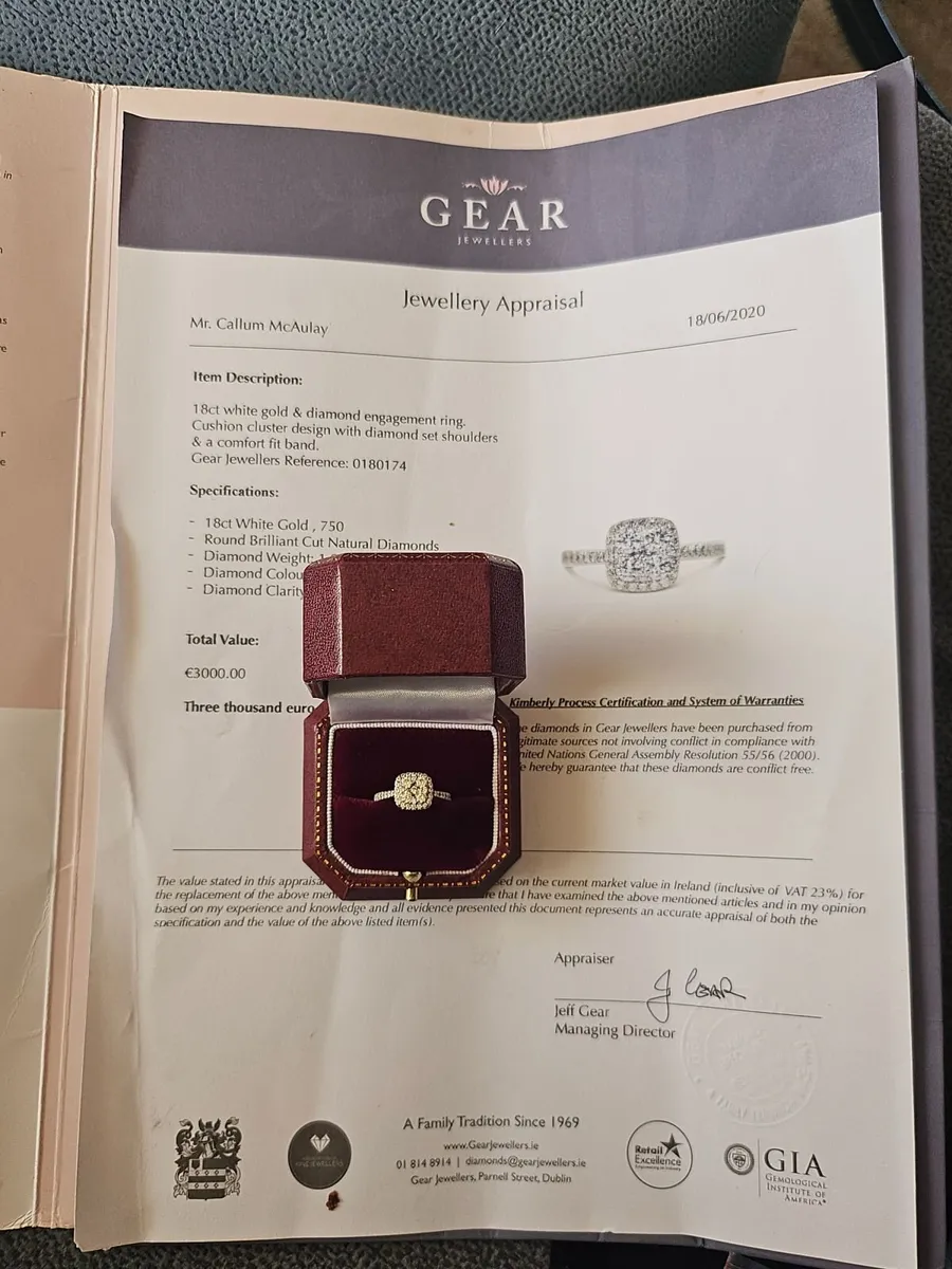 Gold diamond ring - Image 3