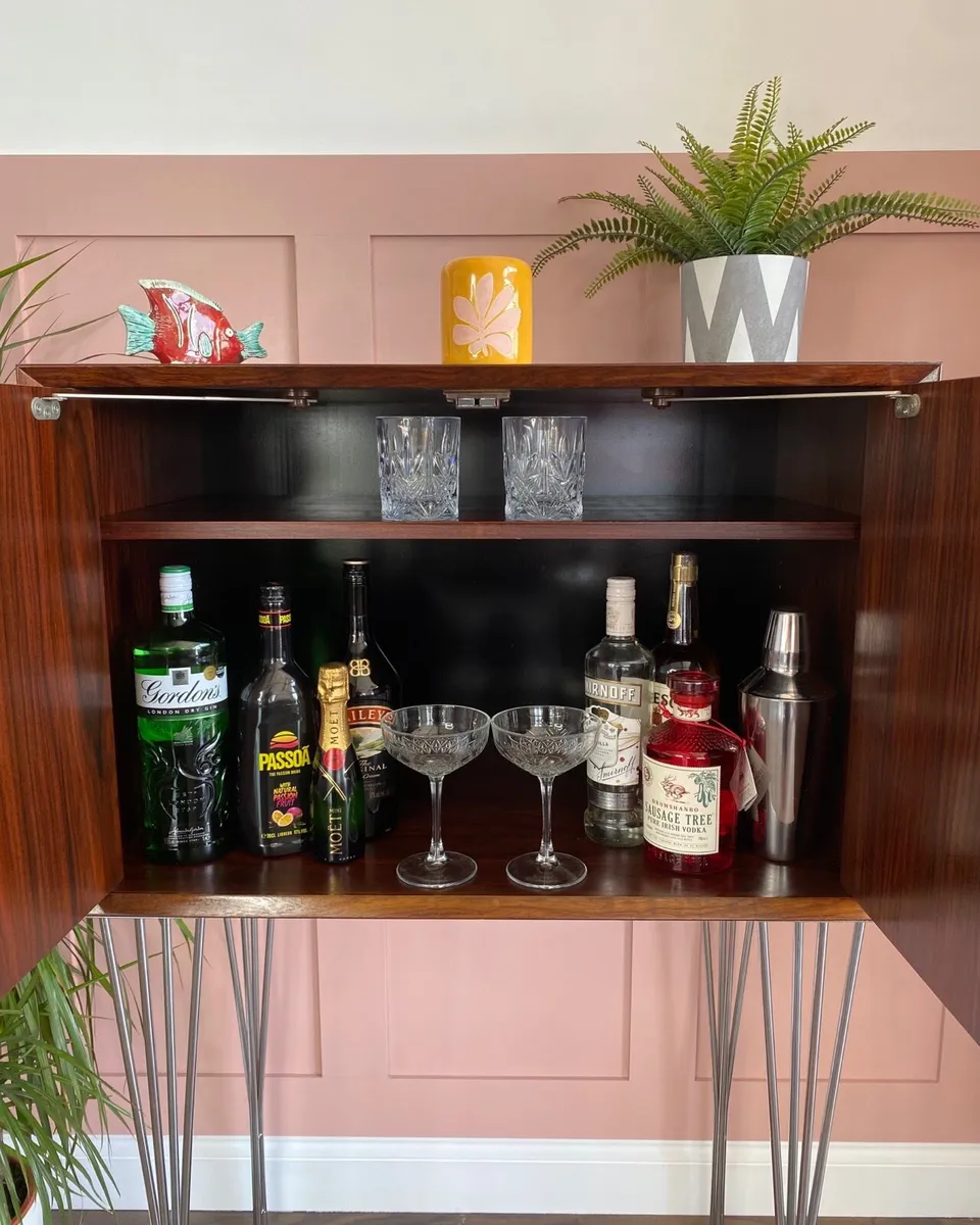 Mid Century Rosewood Cocktail Cabinet - Image 3