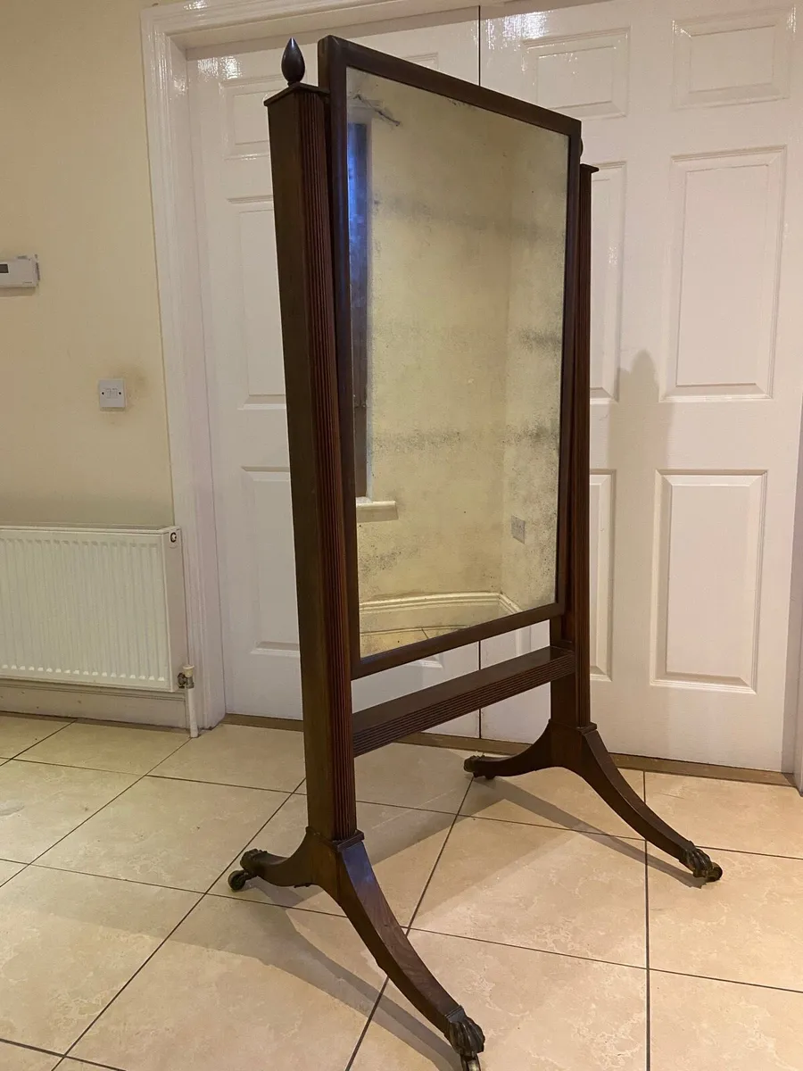 Mid 1700 Irish Rise & Fall Chavel Mirror - Image 2