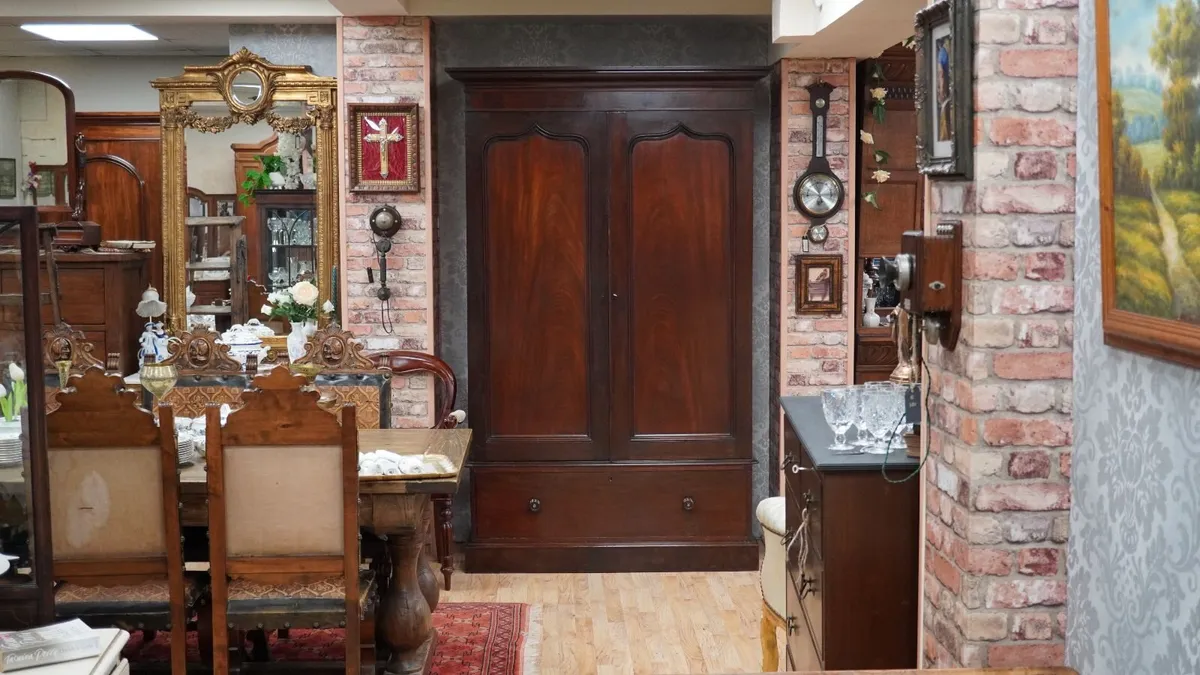 Victorian Mahogany Wardrobe (Gothic) - Image 1