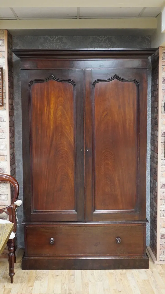 Victorian Mahogany Wardrobe (Gothic) - Image 2