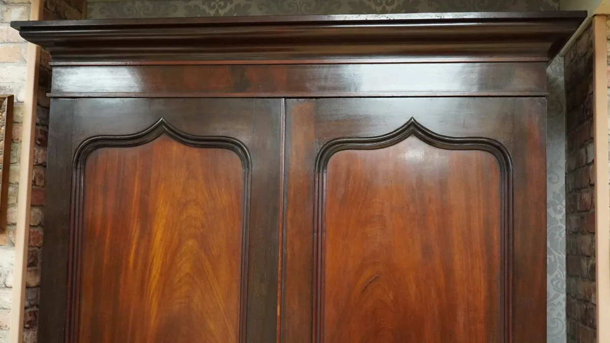 Victorian Mahogany Wardrobe (Gothic) - Image 3
