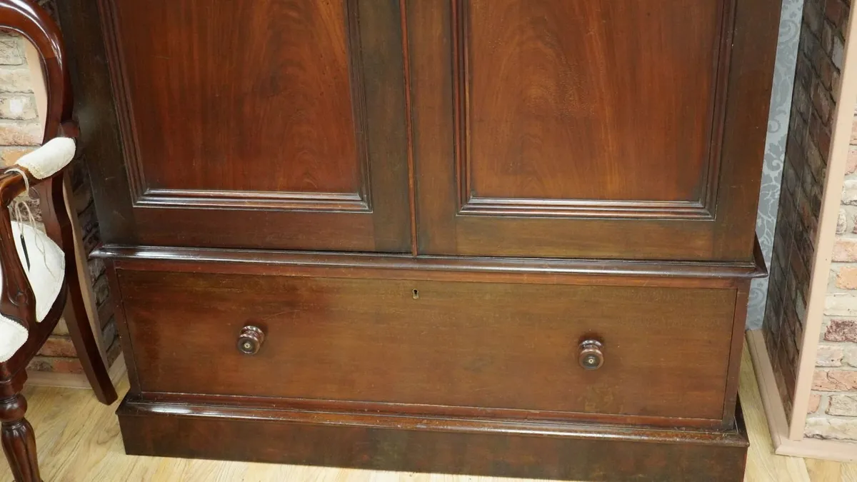 Victorian Mahogany Wardrobe (Gothic) - Image 4