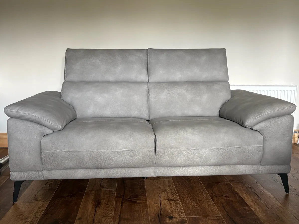 Preston Grey 2 Seater Sofa - Image 1