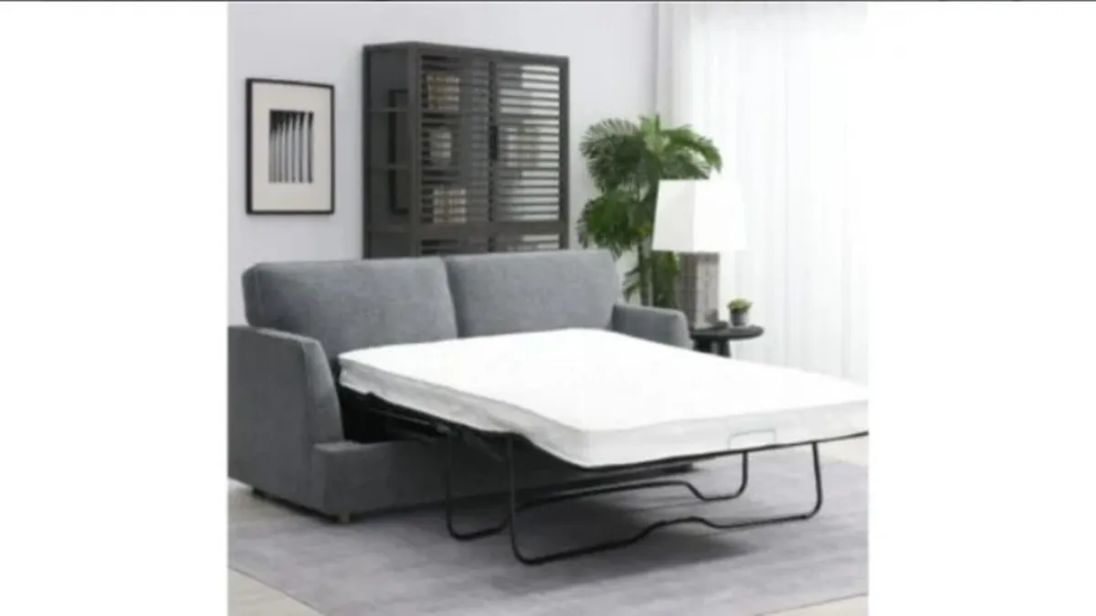 Felix Sofa Bed Dark Grey Hinged Drop Back - Image 1