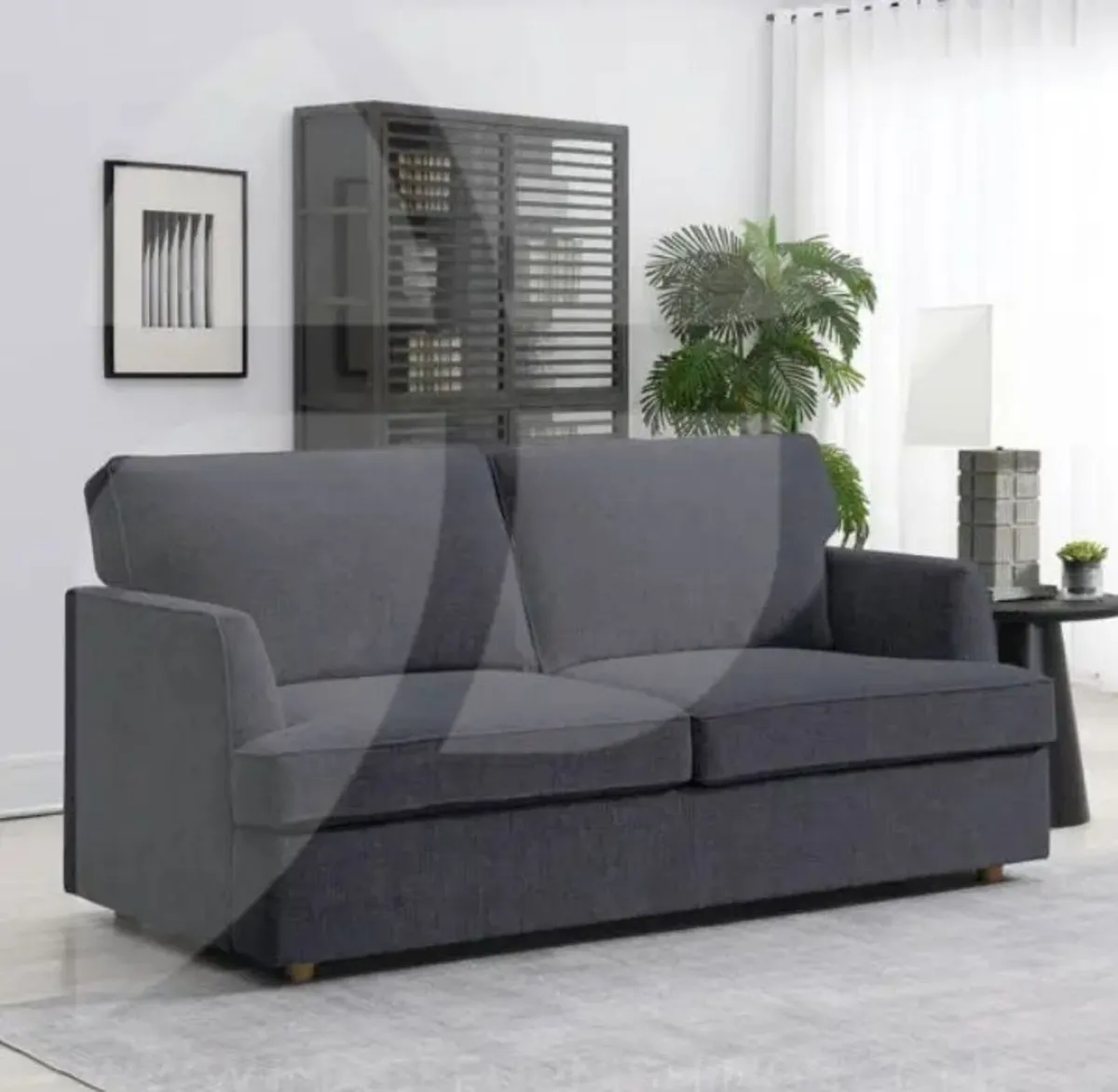 Felix Sofa Bed Dark Grey Hinged Drop Back - Image 2