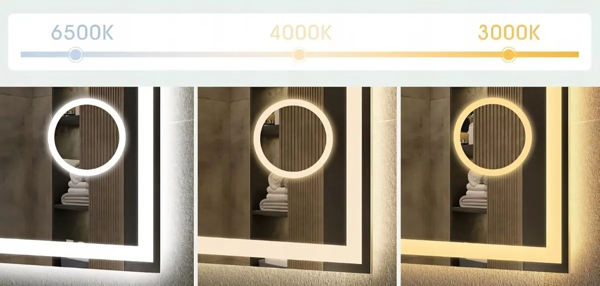 LED Bathroom Mirror Bluetooth Speakers Antifog - Image 3