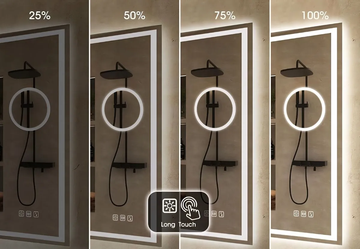LED Bathroom Mirror Bluetooth Speakers Antifog - Image 4