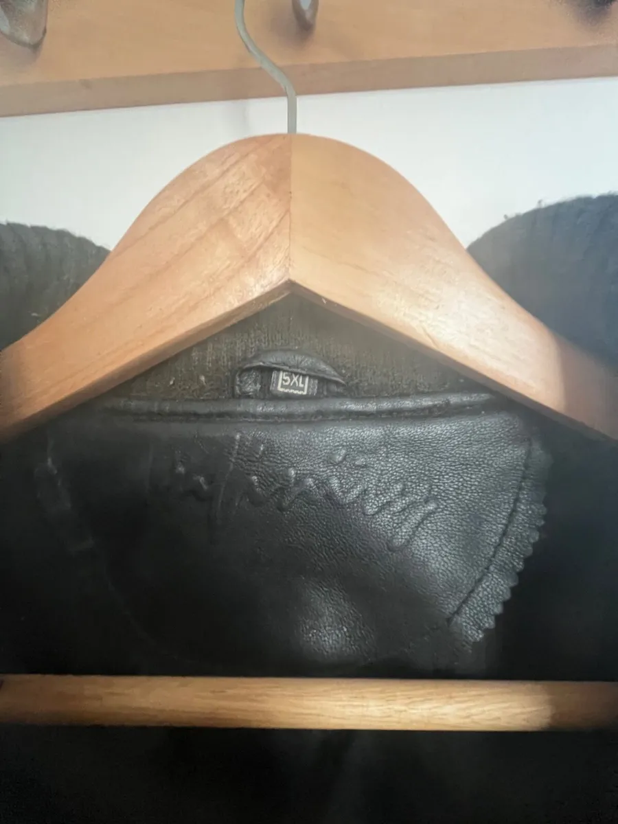 Men'sLeather Bomber Jacket - Image 3