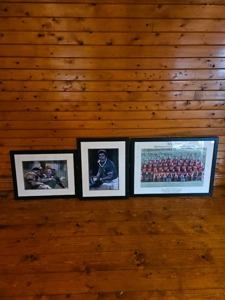 Framed Rugby Memorabilia - Image 1