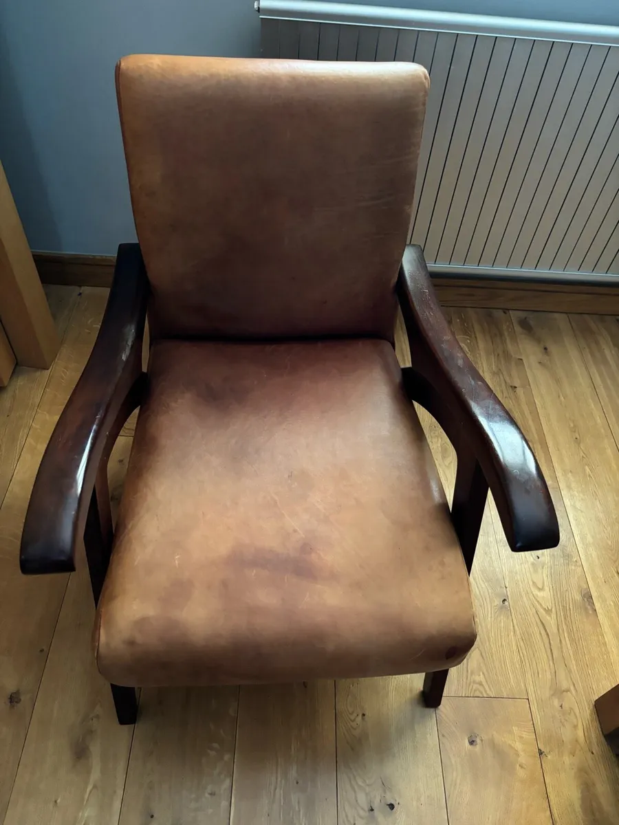 Occasional leather chair - Image 2
