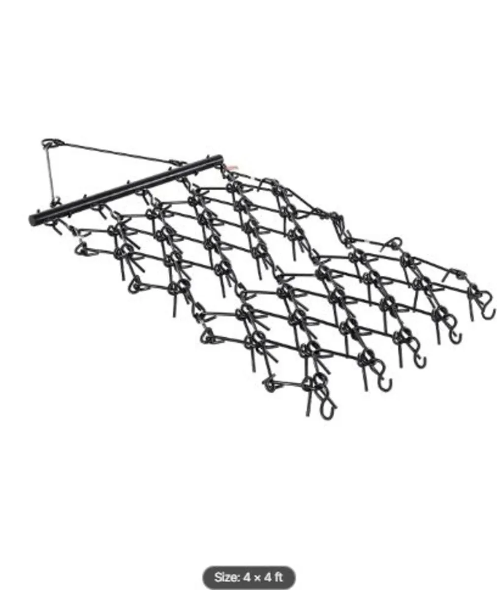 Drag Harrow, 4 x 4 ft Durable Chain Harrow - Image 1