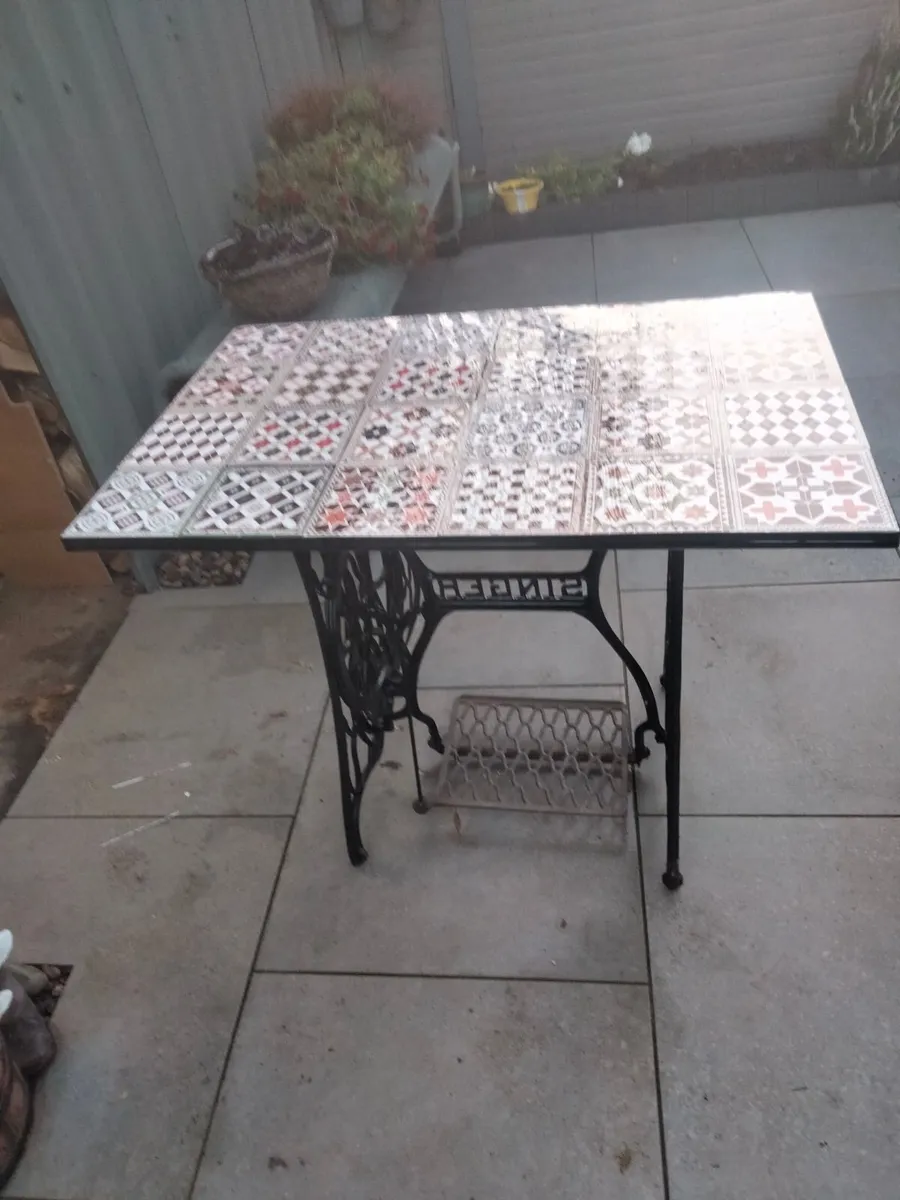 Singer Patio Cast Iron Table - Image 1