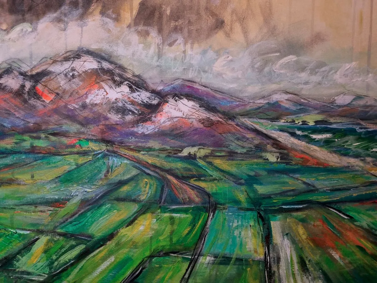 Riverside Landscape - The Mayo Green 87x65cm - Image 2