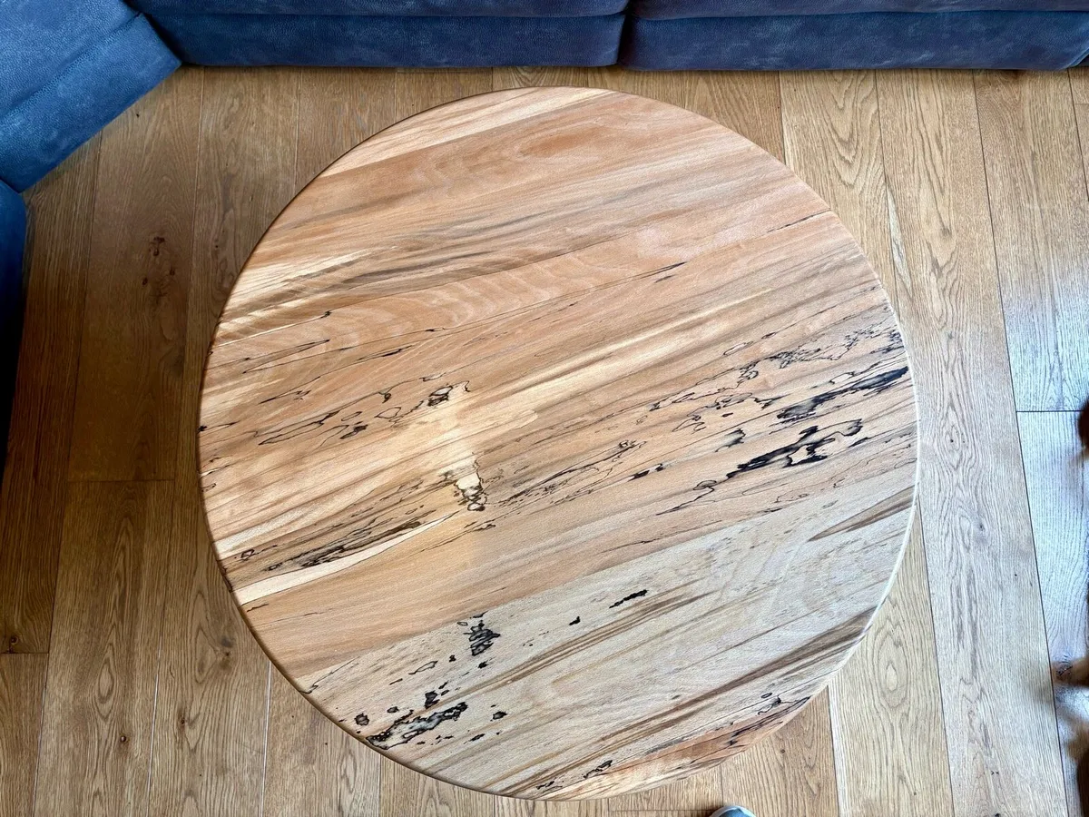 Spalted beech and walnut coffee table - Image 3