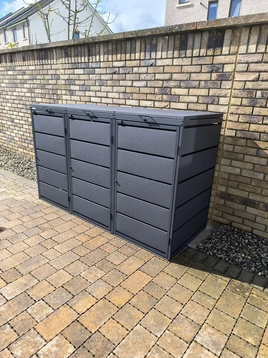 Triple Metal Wheelie Bin Shed FREE DELIVERY!! - Image 1
