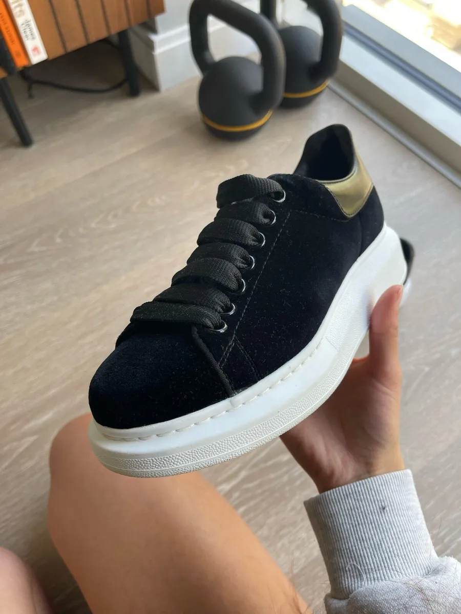 Alexander McQueen oversized velvet trainers - Image 3