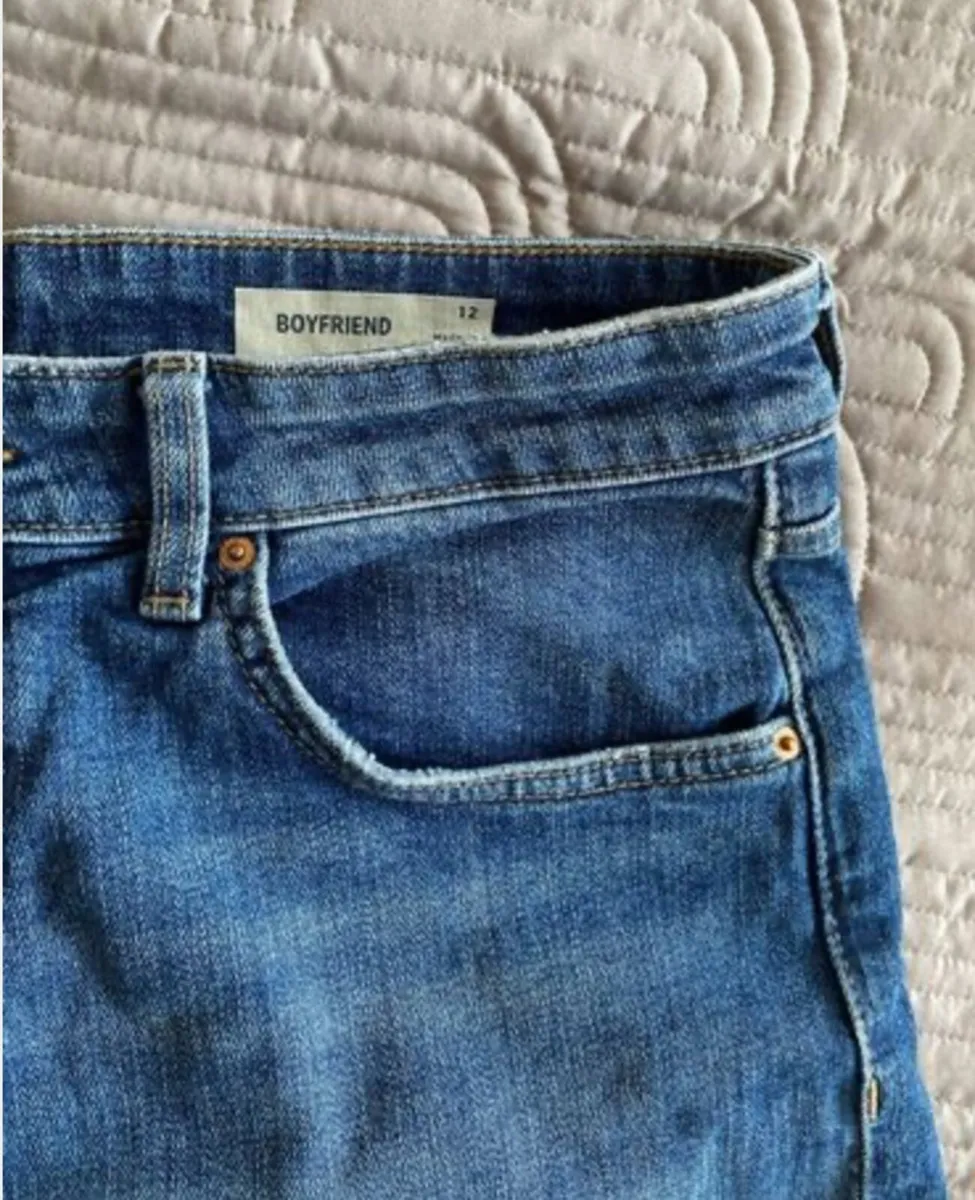 Boyfriend Denim Shorts, Marks & Spencer's, Size 12 - Image 2