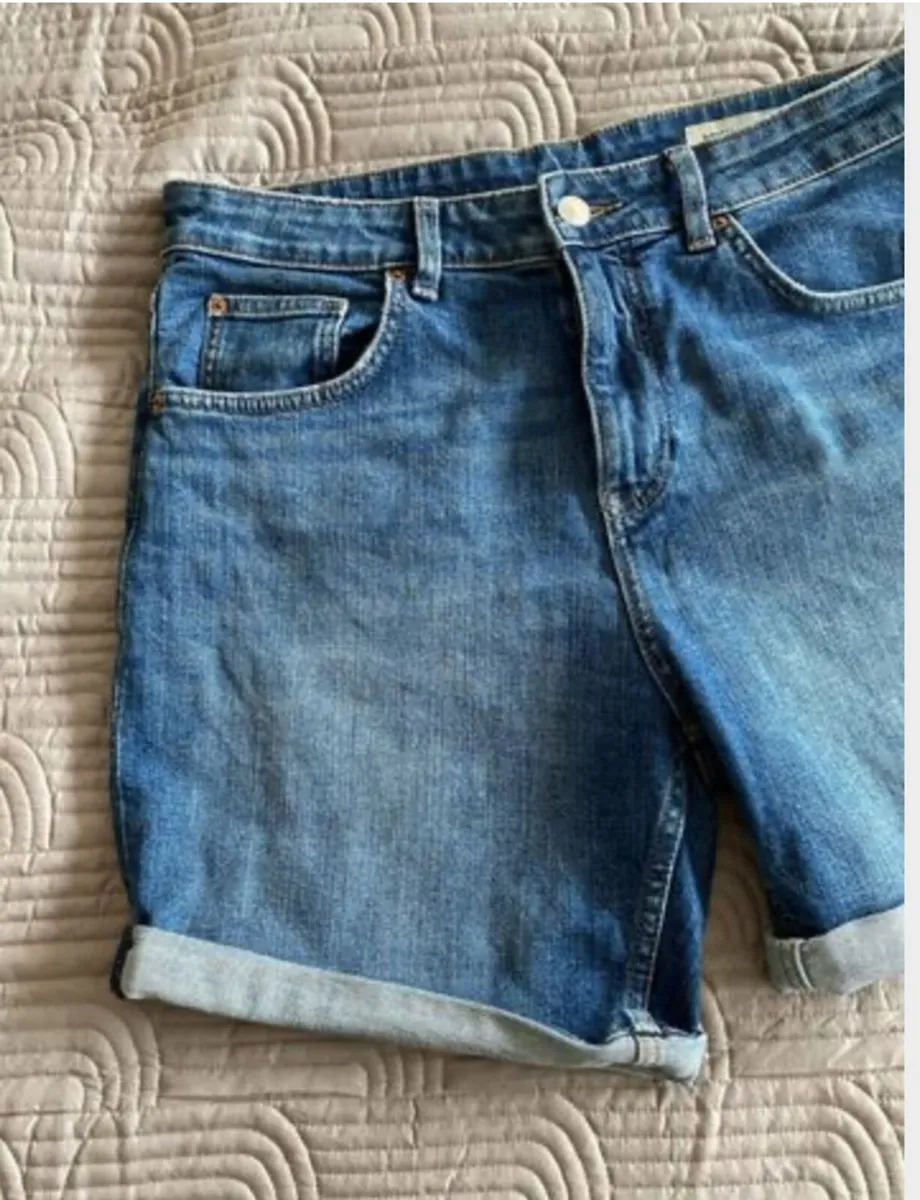 Boyfriend Denim Shorts, Marks & Spencer's, Size 12 - Image 4