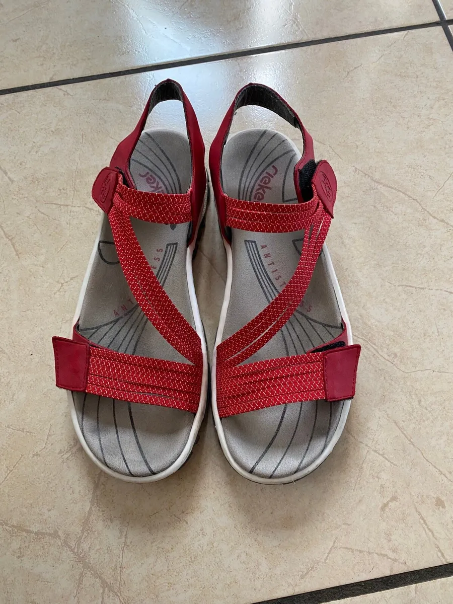 Rieker Antistress sandals, Red, Size 41 - exce - Image 3