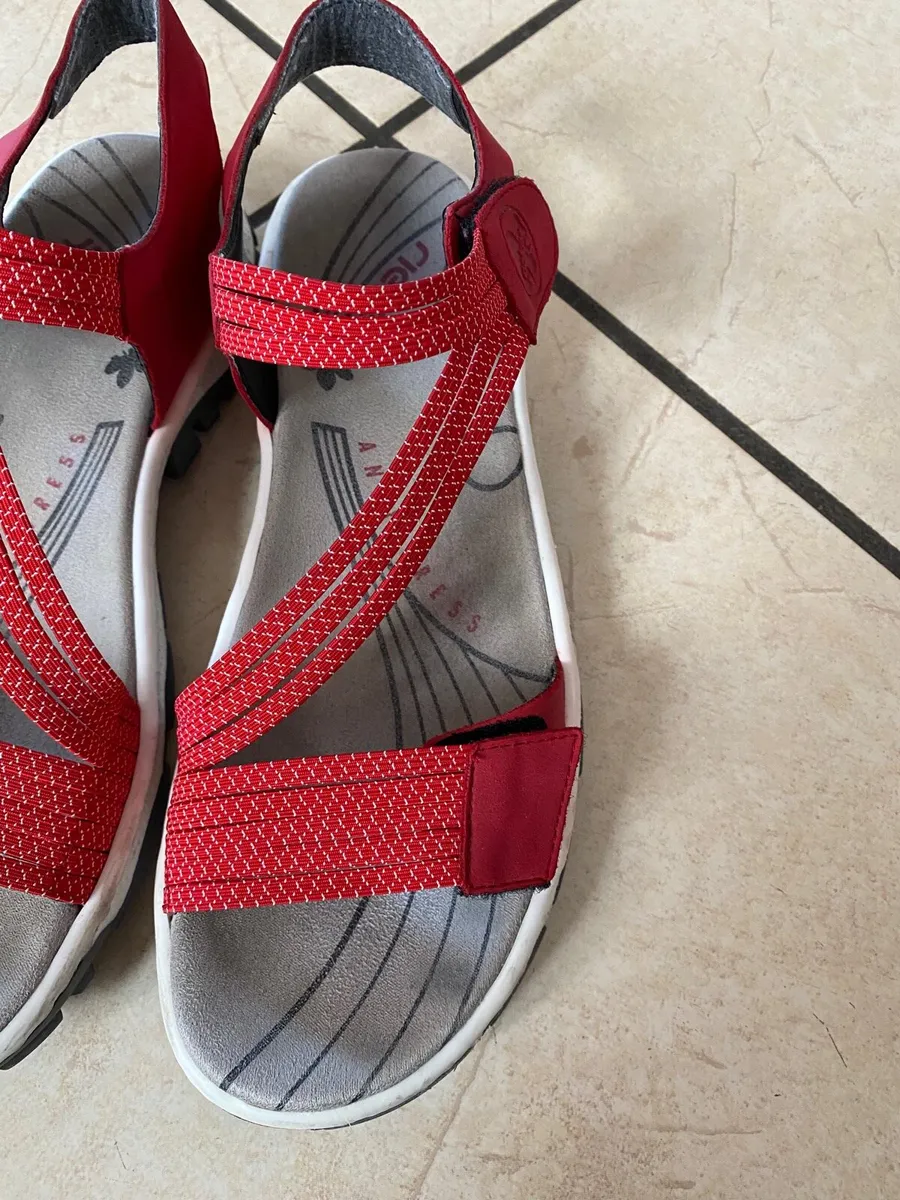Rieker Antistress sandals, Red, Size 41 - exce - Image 4
