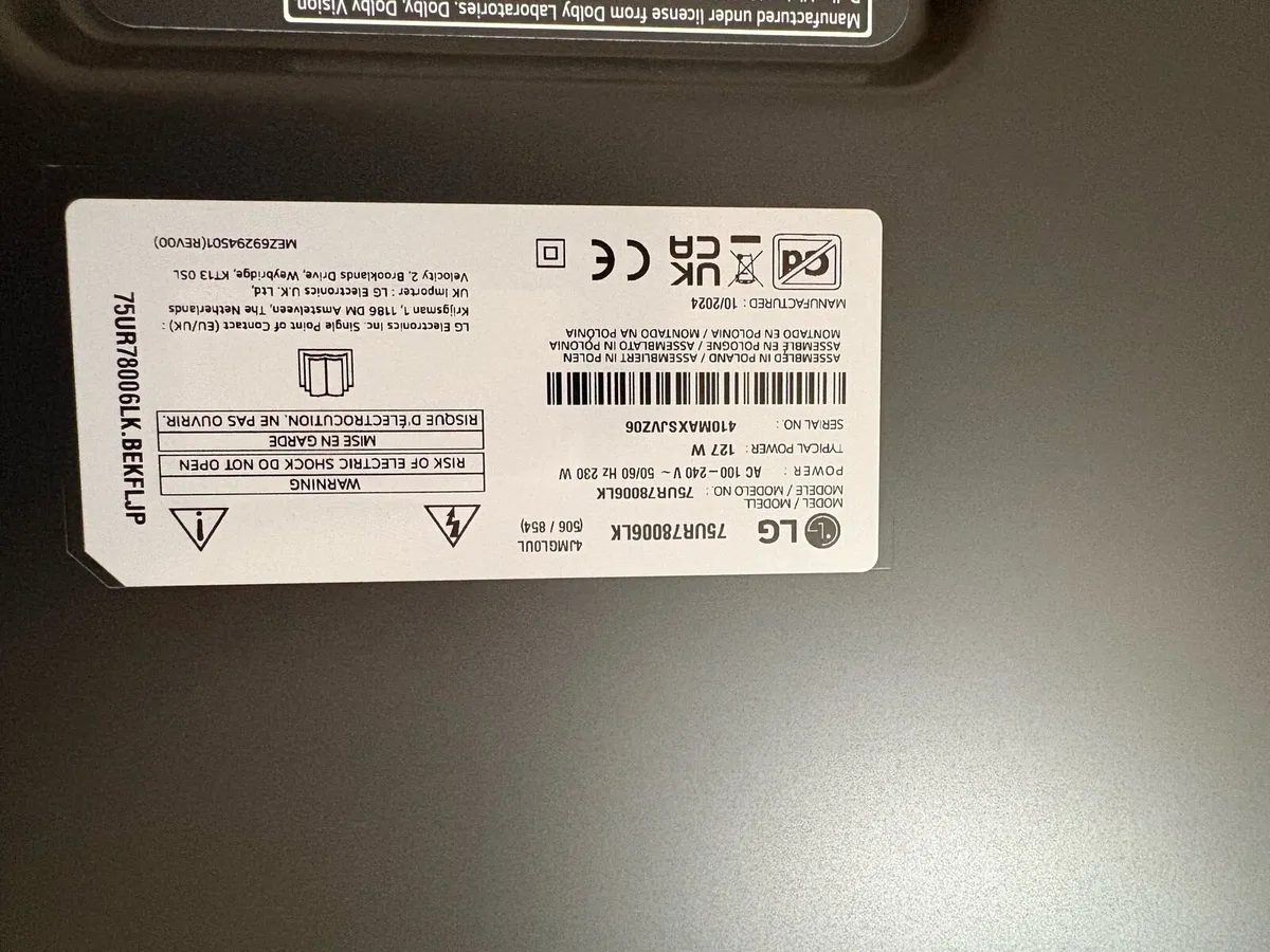 75 inch LG TV - Image 2